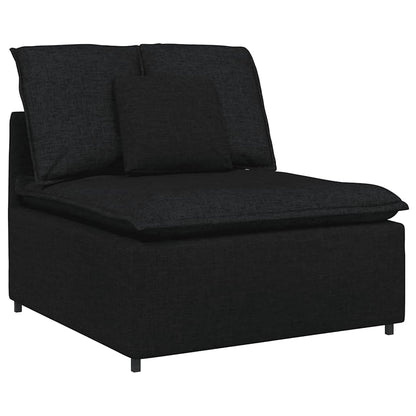 Sofá modular com almofadas tecido preto