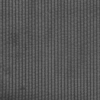 Sofá modular c/ pufes almofadas tecido corduroy cinzento-escuro