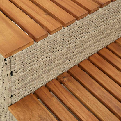 Step for hydromassage 50x50x50.5 cm PE and solid acacia beige