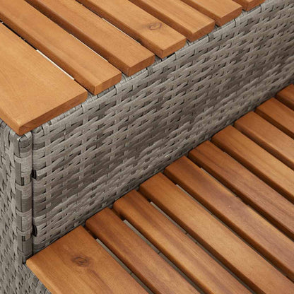 Step for hydromassage 100x50x50.5 cm PE and solid acacia gray