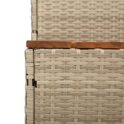 Step for hydromassage 100x50x50.5 cm PE and solid acacia beige