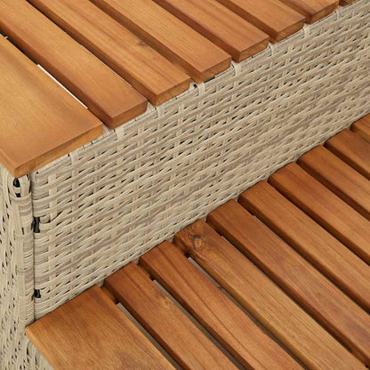 Step for hydromassage 100x50x50.5 cm PE and solid acacia beige
