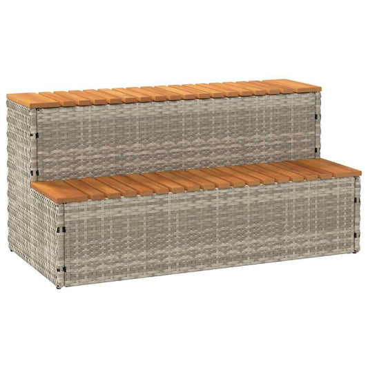 Step for hydromassage 100x50x50.5 cm PE and solid acacia