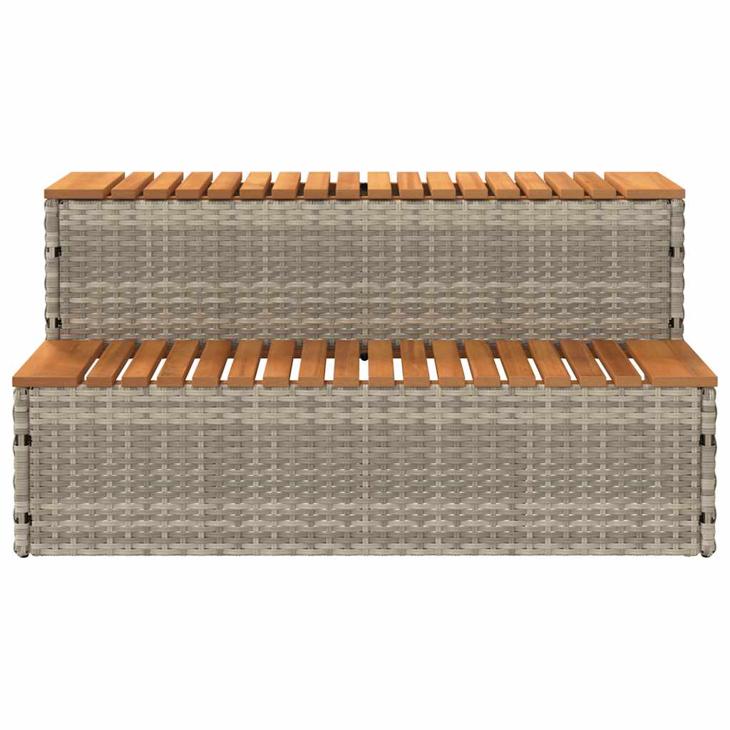 Step for hydromassage 100x50x50.5 cm PE and solid acacia