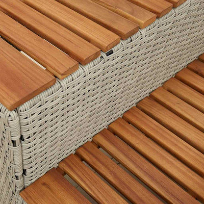 Step for hydromassage 100x50x50.5 cm PE and solid acacia