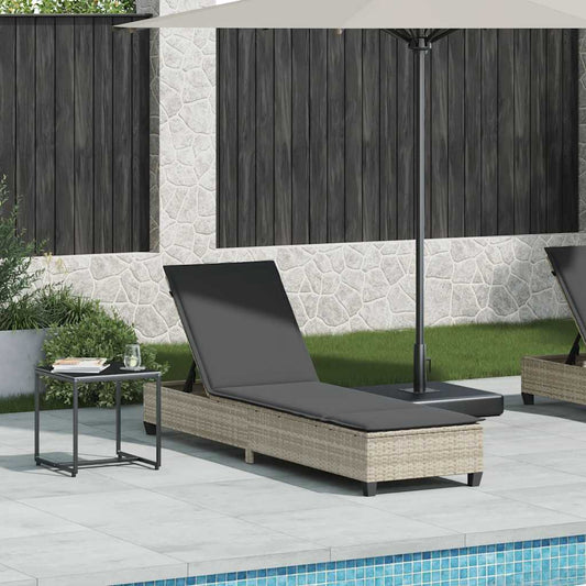 Espreguiçadeira com almofadões 55x200x25,5cm vime PE