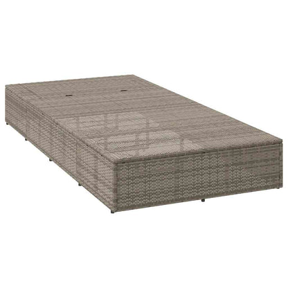 Grey PE rattan floating sun lounger with cushion