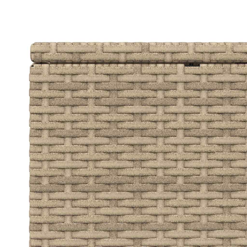 Beige PE rattan floating sun lounger with cushion