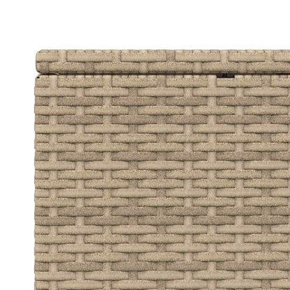 Beige PE rattan floating sun lounger with cushion