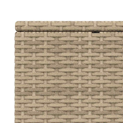 Beige PE rattan floating sun lounger with cushion