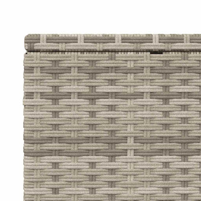 Light grey PE rattan floating sun lounger with cushion