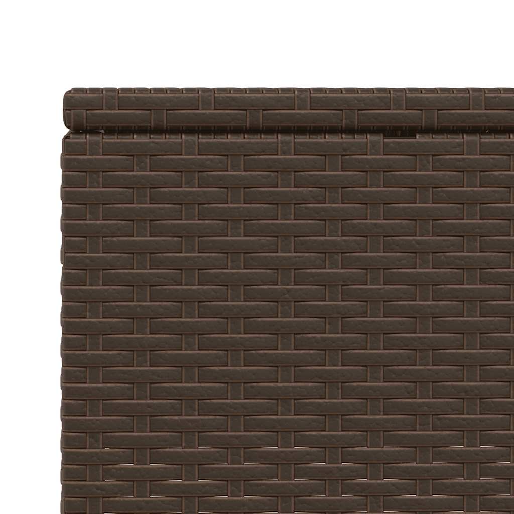 Brown PE rattan floating sun lounger with cushion