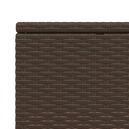 Brown PE rattan floating sun lounger with cushion