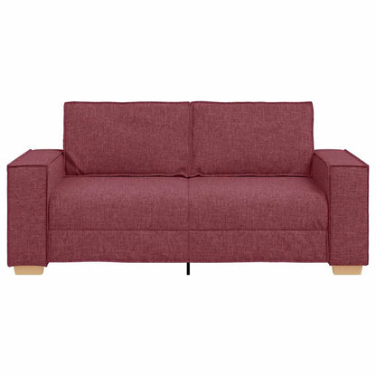 Sofá de 2 lugares, cor vinho, 140 cm, tecido
