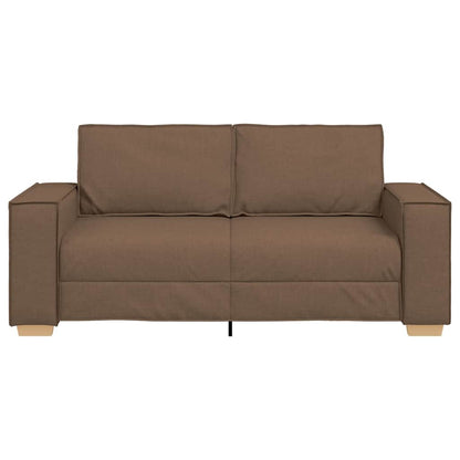 Sofá de 2 lugares marrom 140 cm tecido
