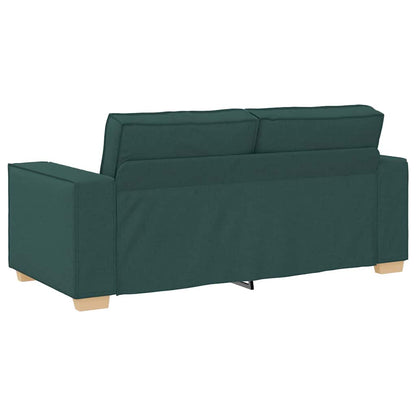 Sofá de 2 lugares verde escuro 140 cm tecido