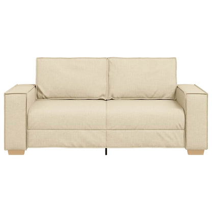 Sofá de 2 lugares em tecido creme 140 cm