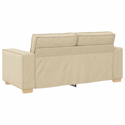 Sofá de 2 lugares em tecido creme 140 cm