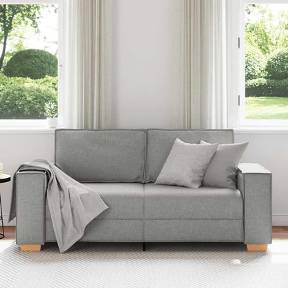 Sofá de 2 lugares cinza nuvem 140 cm tecido
