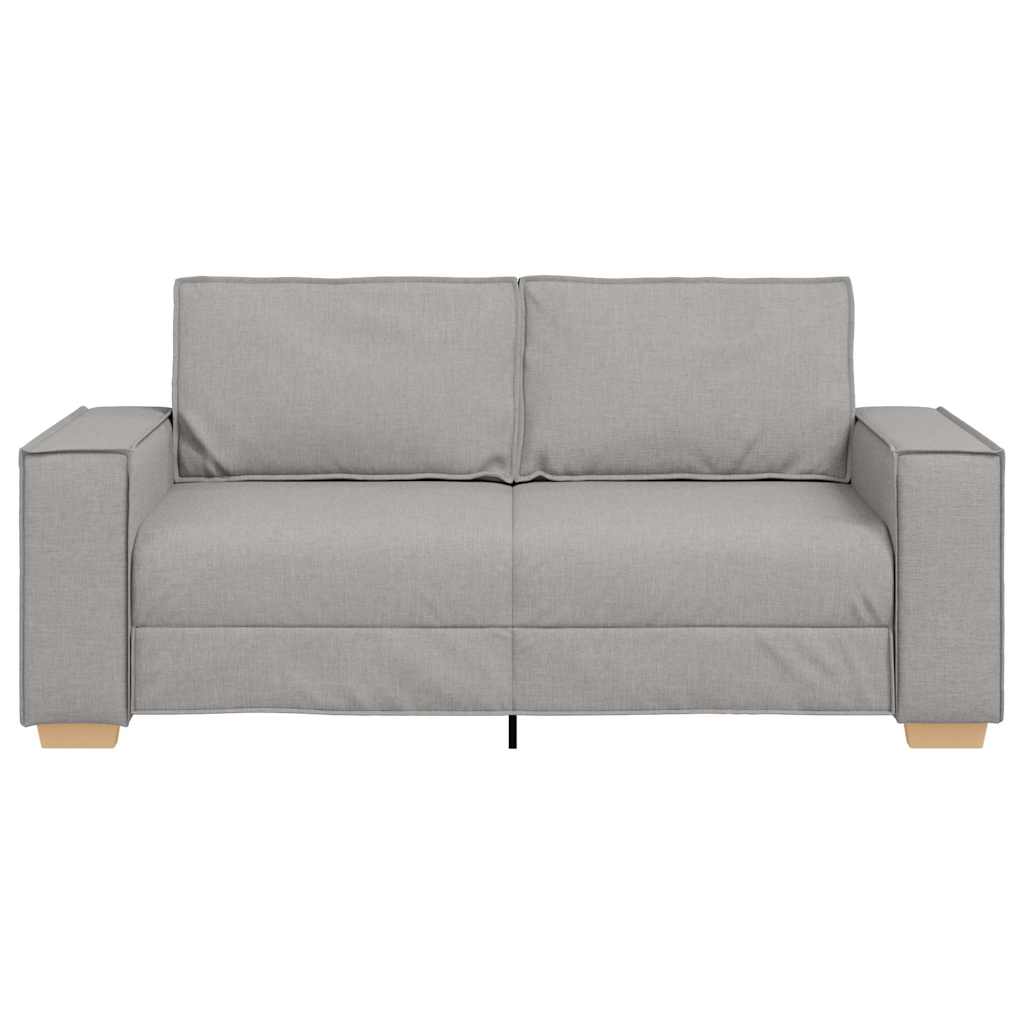 Sofá de 2 lugares cinza nuvem 140 cm tecido