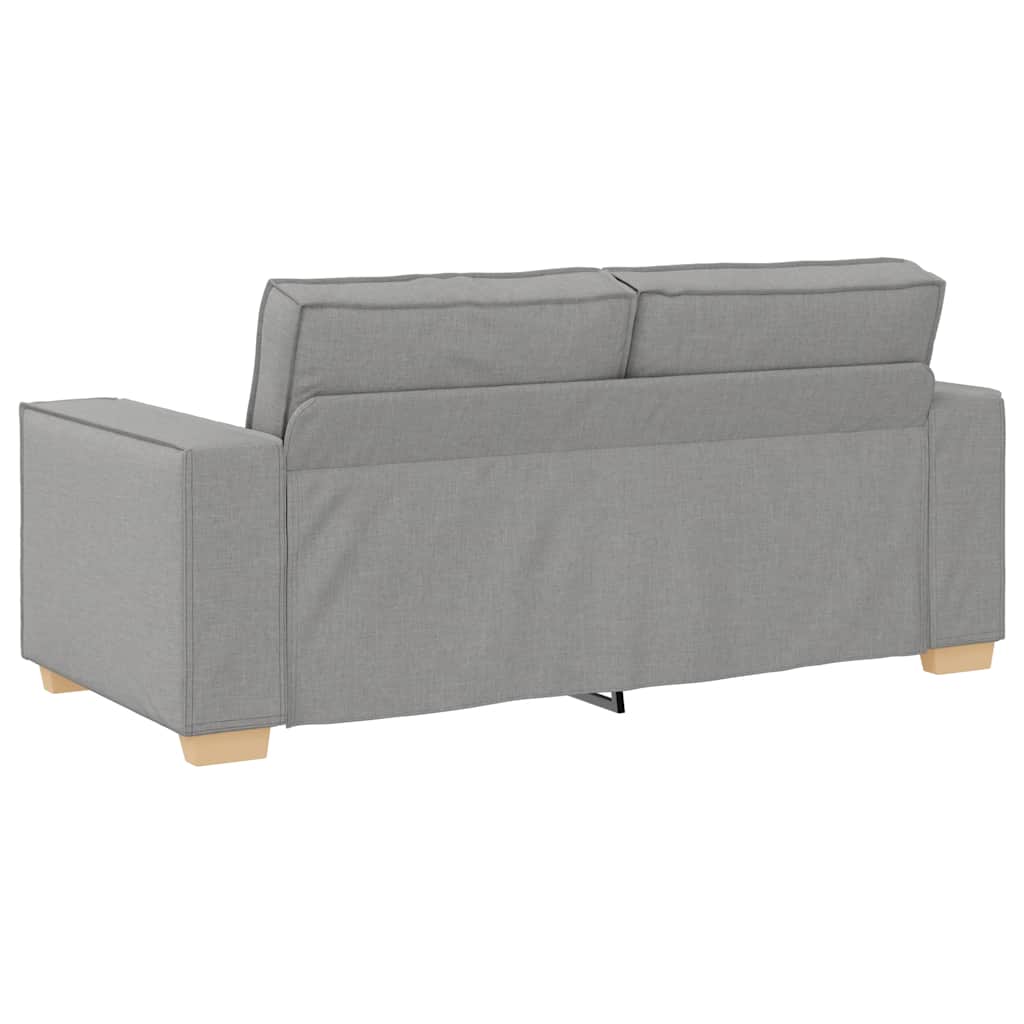 Sofá de 2 lugares cinza nuvem 140 cm tecido
