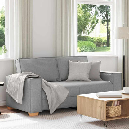 Sofá de 2 lugares cinza nuvem 140 cm tecido