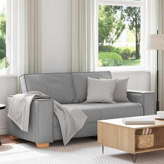 Sofá de 2 lugares cinza nuvem 140 cm tecido
