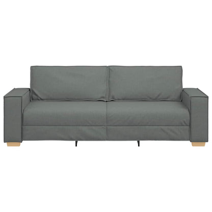 Sofá de 3 lugares cinza escuro 180 cm tecido