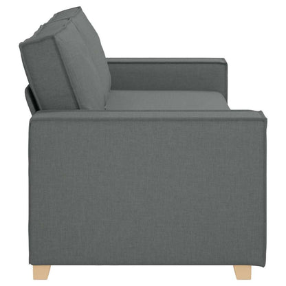 Sofá de 3 lugares cinza escuro 180 cm tecido