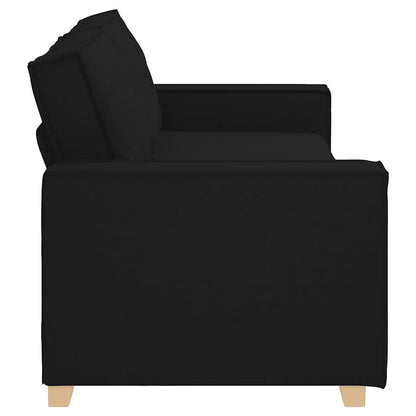 Sofá de 3 lugares preto 180 cm tecido