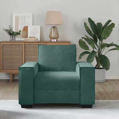 59 cm dark green velvet armchair