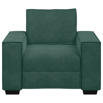 59 cm dark green velvet armchair