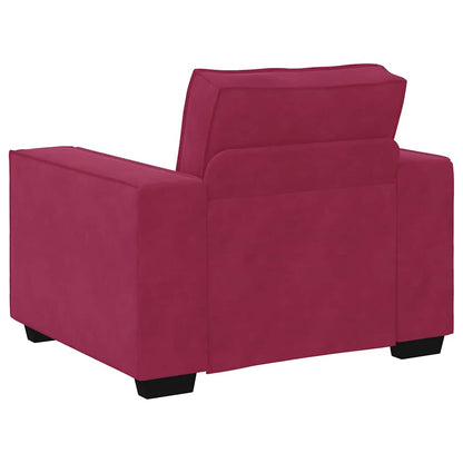 Poltrona 60 cm veludo vermelho-tinto