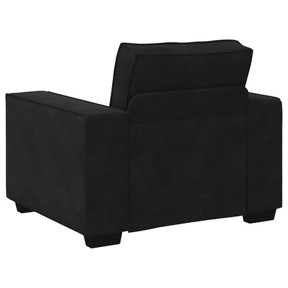 59 cm black velvet armchair