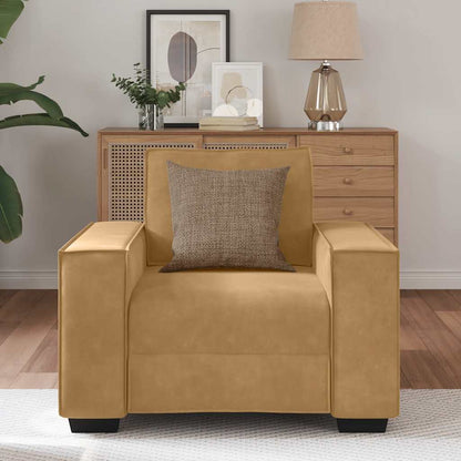 59 cm brown velvet armchair