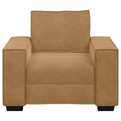59 cm brown velvet armchair
