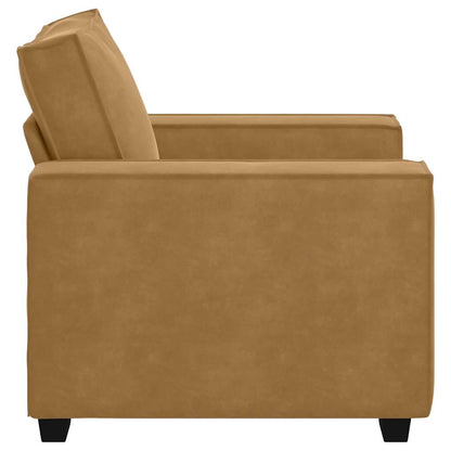 59 cm brown velvet armchair