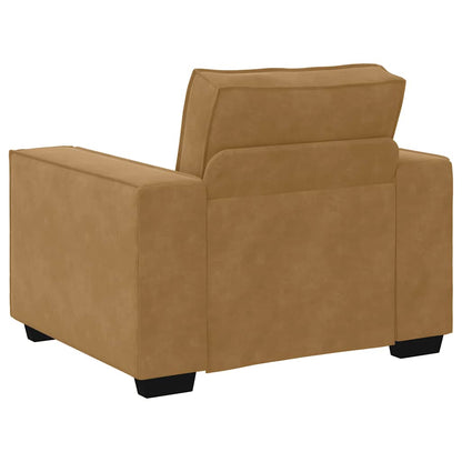 59 cm brown velvet armchair