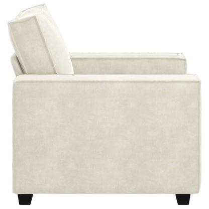 59 cm cream velvet armchair