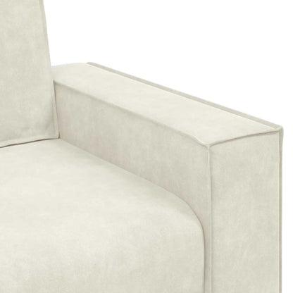 59 cm cream velvet armchair