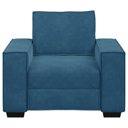 Poltrona 60 cm veludo azul