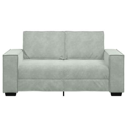 2-seater sofa 120 cm light grey velvet