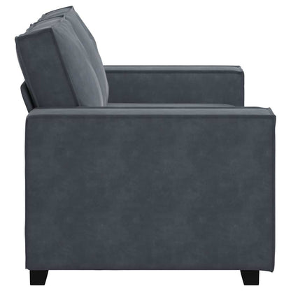 Sofá de 2 lugares 120 cm veludo cinza-escuro