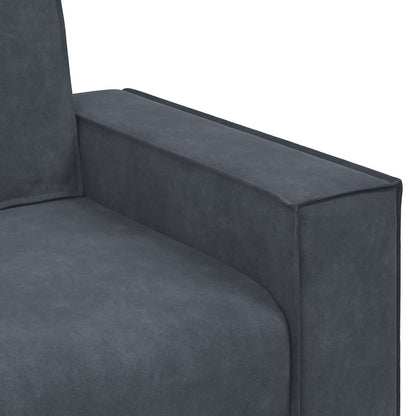 Sofá de 2 lugares 120 cm veludo cinza-escuro