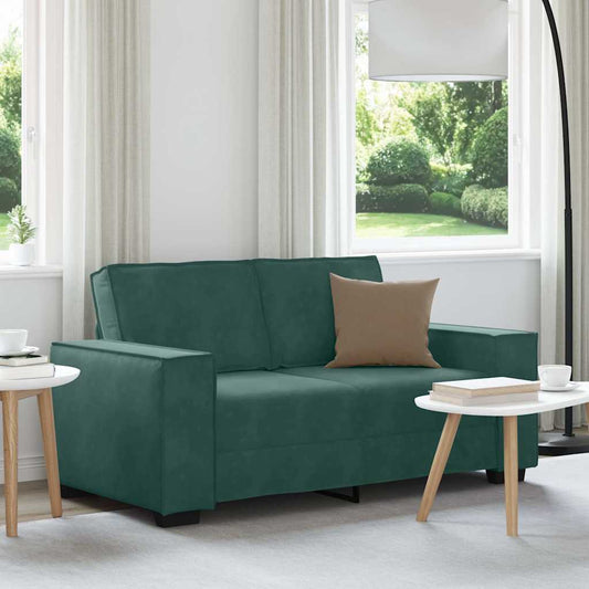 2-seater sofa 120 cm dark green velvet
