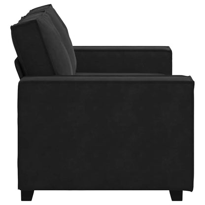 2-seater velvet sofa 120 cm black