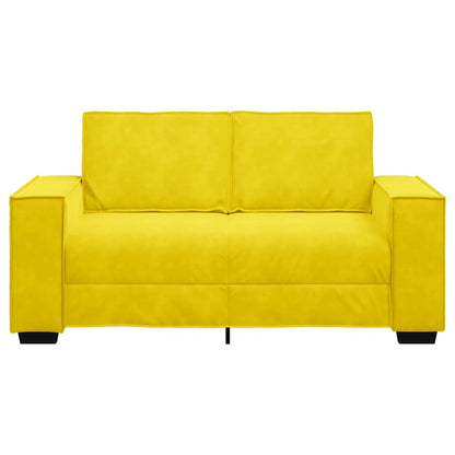 2-seater velvet sofa 120 cm yellow