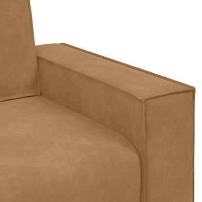 2-seater velvet sofa 120 cm brown
