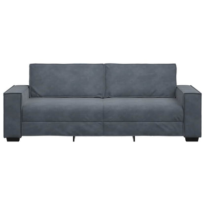 3-seater sofa 180 cm dark grey velvet