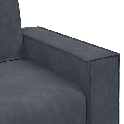 3-seater sofa 180 cm dark grey velvet